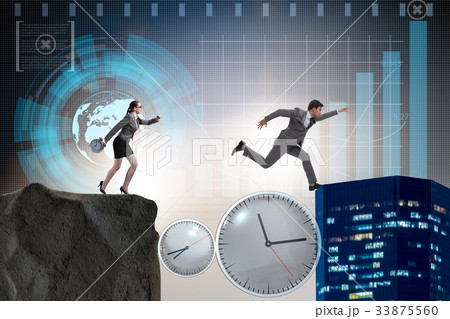 Time management concept with business people 33875560