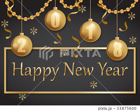 happy new year 2018 gold and black happy new year 2018 gold and black 33875600
