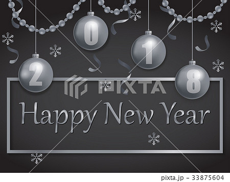 happy new year 2018 silver and black happy new year 2018 silver and black 33875604