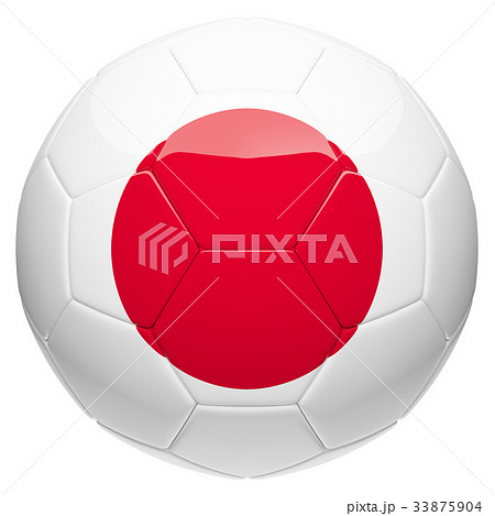 Soccer football with Japan flag 3d rendering Soccer football with Japan flag 3d rendering 33875904
