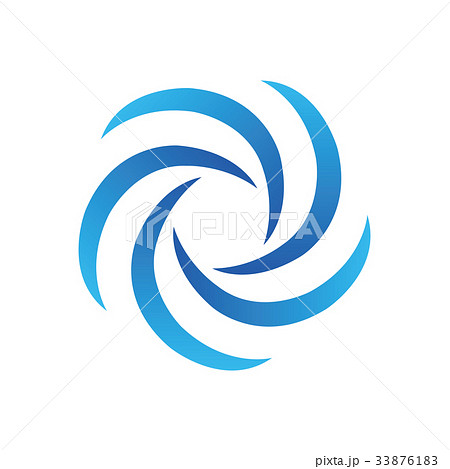 波紋 渦 アイコン ロゴのイラスト素材