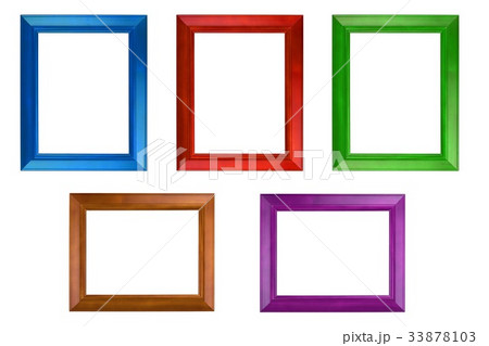 Colorful photo frame isolate on the background 33878103