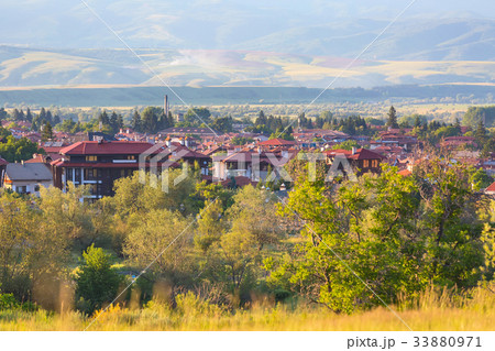 Summer panorama of Bansko, Bulgaria 33880971