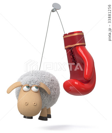 3d illustration funny sheep 33881256
