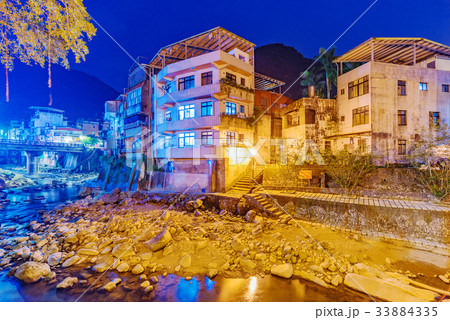 Riverside homes in rural area of Taiwan 33884335