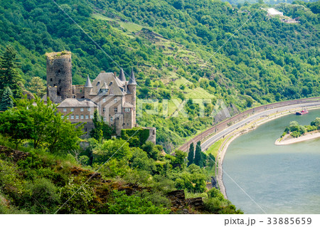 Katz Castle at Rhine Valley near St. Goarshausen Katz Castle at Rhine Valley near St. Goarshausen 33885659