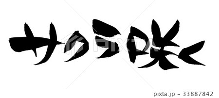 筆文字　サクラ咲く　プロモーション　イラスト 33887842