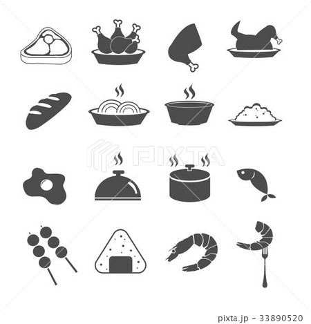 food icons set vector 33890520