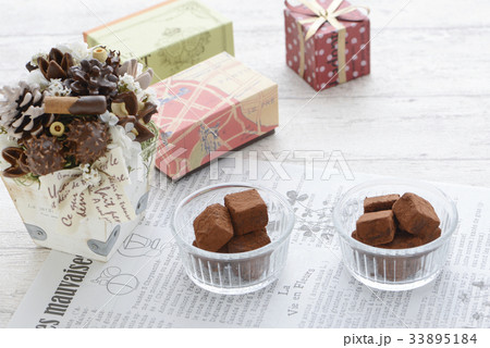 生チョコレート 生チョコ バレンタインデー バレンタインの写真素材