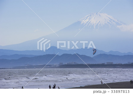 湘南 富士山 カイトセーリング 湘南 富士山 カイトセーリング 33897813