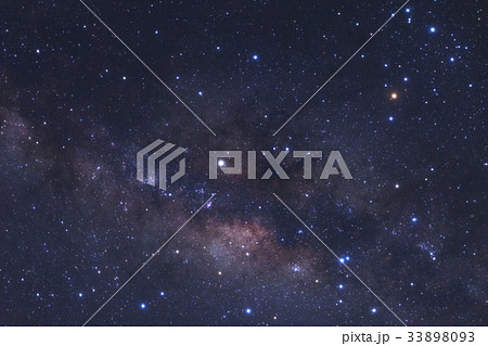 Close up of clearly milky way galaxy with stars  33898093