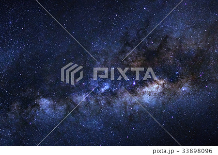 Close up of clearly milky way galaxy with stars  33898096