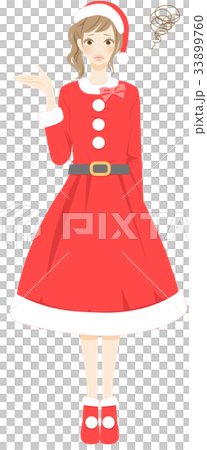 聖誕老人女孩女人休克 33899760