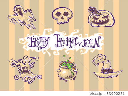 Halloween grunge illusrations 33900221