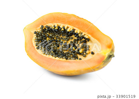 Papaya fruits isolated on white background Papaya fruits isolated on white background 33901519