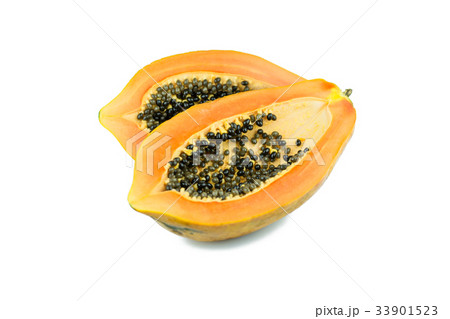 Papaya fruits isolated on white background 33901523