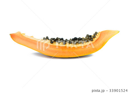 Papaya fruits isolated on white background 33901524