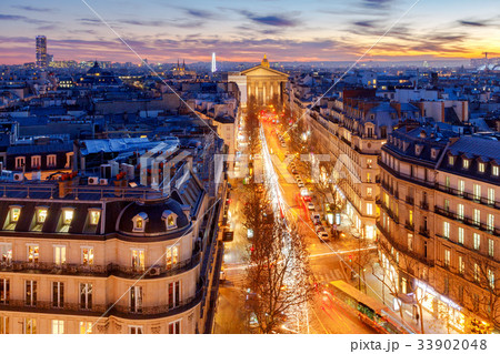 Paris. Aerial view at night. Paris. Aerial view at night. 33902048