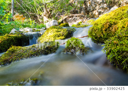 Water in a creek in the nature 33902425
