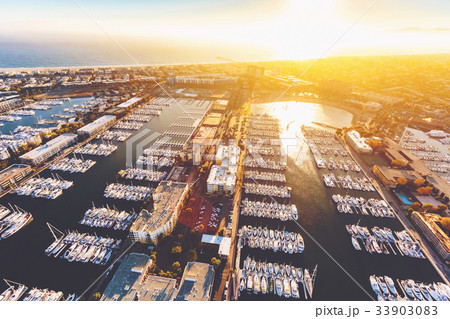 Aerial view of the Marina del Rey seaside Aerial view of the Marina del Rey seaside 33903083