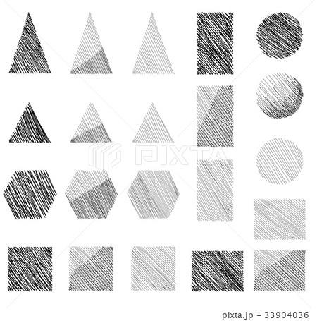Geometric sign set. Geometric drawn figure 33904036