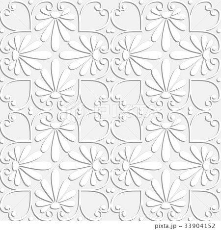 vector seamless white floral ornament 33904152