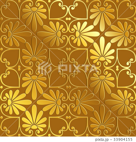 vector seamless gold floral ornament 33904155