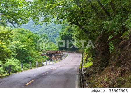 road curves in Tianmen mountain national park 33905908