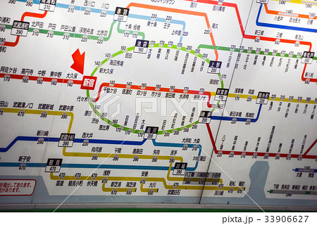 JR新宿駅路線図料金表 33906627