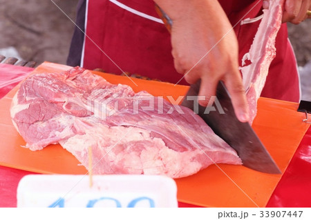 fresh pork at market fresh pork at market 33907447