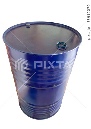 Two hundred liter oil barrels blue color 33912070