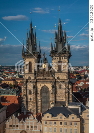 Nice view of Old Tyn Church in Prague Nice view of Old Tyn Church in Prague 33912629