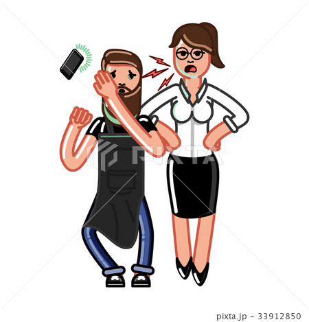 Hipster baristas. Hand drawn style. 33912850