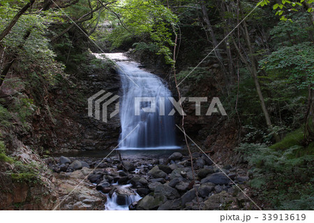 日光市　龍王峡　竪琴の滝 33913619