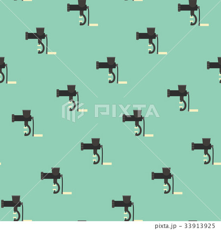 Seamless pattern with handle meat grinder Seamless pattern with handle meat grinder 33913925