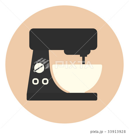 Flat kitchen mixer icon, cooking equipment 33913928