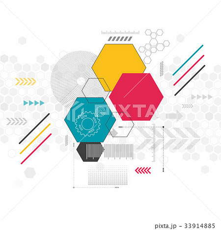 Abstract geometric background with square Abstract geometric background with square 33914885