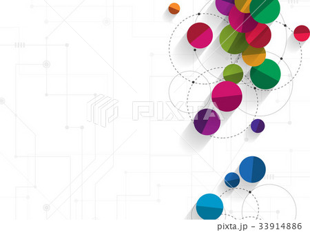 Vector technology concept. Connected Lines and dot 33914886