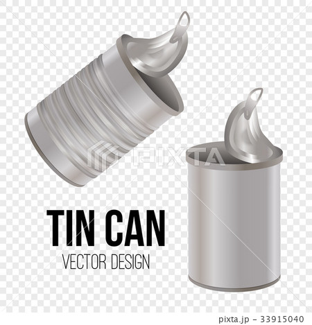 Tin can, canned food realistic vector package Tin can, canned food realistic vector package 33915040
