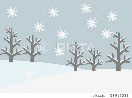 冬のイメージ 背景 雪景色のイラスト素材