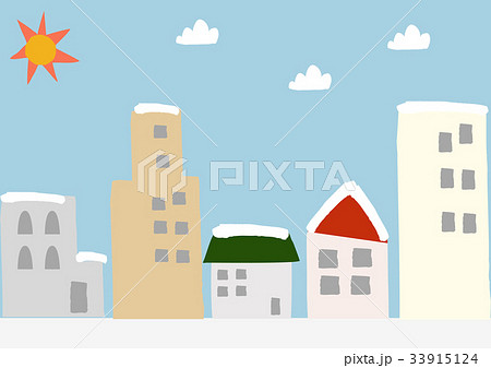 冬のイメージ　背景素材　街 33915124