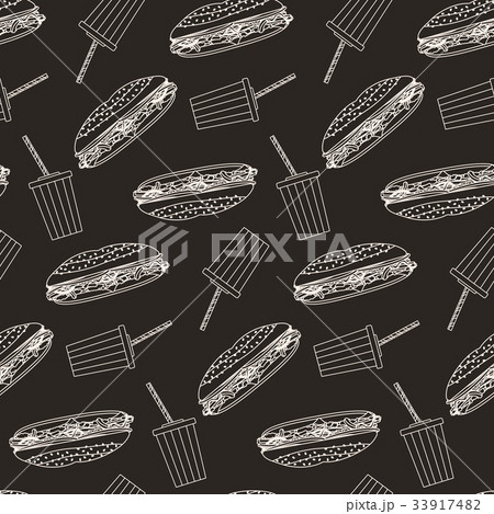 Monochrome outline cola and sub pattern 33917482
