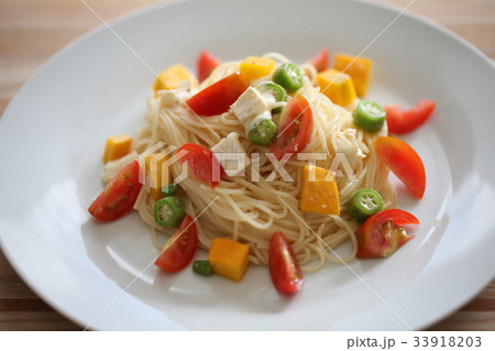 プチトマトとコリンキーのカッペリーニ プチトマトとコリンキーのカッペリーニ 33918203