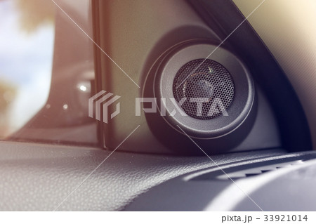 small loudspeaker stereo music audio in modern car small loudspeaker stereo music audio in modern car 33921014