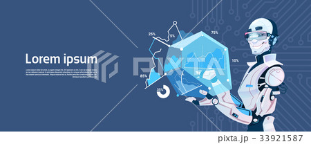Modern Robot Hold Loading Graphic Diagram Modern Robot Hold Loading Graphic Diagram 33921587