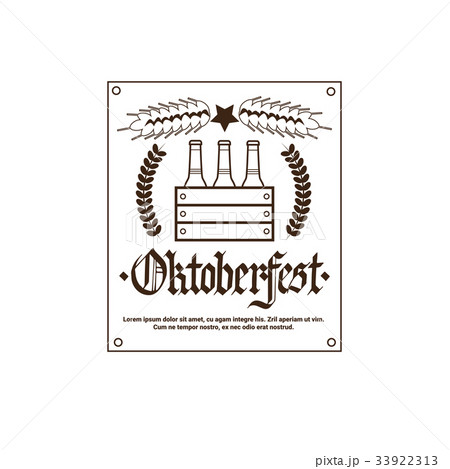 Oktoberfest Beer Festival Logo Holiday Decoration Oktoberfest Beer Festival Logo Holiday Decoration 33922313