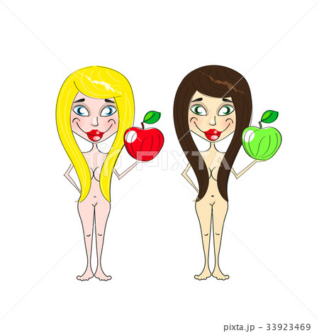 Adam And Eve Characters のイラスト素材