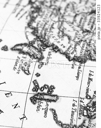 古地図 沖縄の写真素材