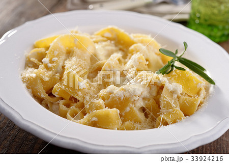 Fettuccine Alfredo with Parmesan cheese Fettuccine Alfredo with Parmesan cheese 33924216