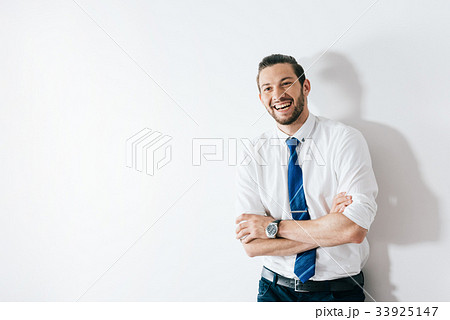 外国人男性のポートレート スーツ の写真素材